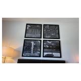 5PC ASSORTED FRAMED PRINTS