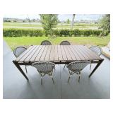 7PC OUTDOOR DINING TABLE & CHAIRS