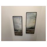 2PC LARGE FRAMED CANVASES
