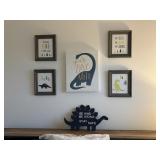 5PC ASSORTED WALL ART