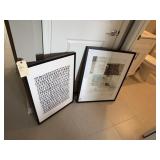 2PC ASSORTED FRAMED PRINTS