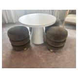 5PC TABLE & OTTOMANS