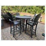 5PC OUTDOOR BAR HEIGHT TABLE & CHAIRS