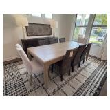9PC DINING TABLE & CHAIRS