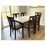 7PC DINING TABLE AND CHAIRS