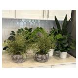 7PC FAUX GREENERY