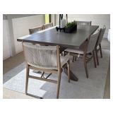 7PC OUTDOOR DINING TABLE AND CHAIRS