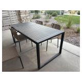 5PC OUTDOOR TABLE & CHAIRS