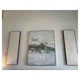 2PC LARGE FRAMED CANVASES