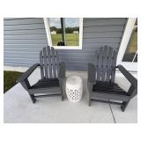 3PC OUTDOOR CHAIRS & ACCENT TABLE