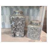 2PC DECORATIVE CANISTERS
