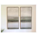 2PC LARGE FRAMED CANVASES