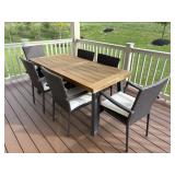 7PC PATIO TABLE & CHAIRS