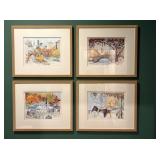 4PC FRAMED PRINTS