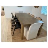 9PC DINING TABLE & CHAIRS