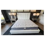 4PC KING BED & MATTRESS SET