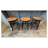 3PC ADJUSTABLE-HEIGHT STOOLS