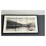 LARGE FRAMED TEXTILE PRINT