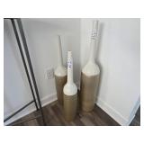 3 PC FLOOR VASES