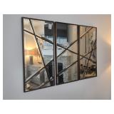 4 PC MIRROR WALL ART