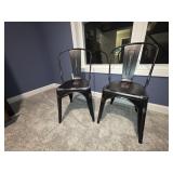 2PC METAL CHAIRS