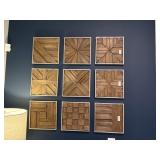 9PC WOOD WALL ART