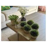 9PC FAUX GREENERY