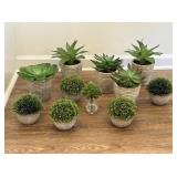 11PC FAUX GREENERY