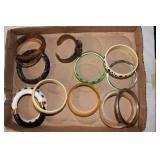 12 bangles - Handmade brass cuff bracelet