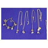 5 Vantel Pearls pendants w/ chain necklaces
