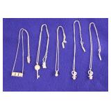 5 Vantel Pearls pendants w/ chain necklaces