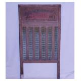 National Washboard Co. no. 801 brass washboard