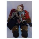 Hand crafted primitive Folk art Santa Claus doll,