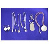 5 Vantel Pearls pendants w/ chain necklaces