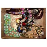 8 vintage necklaces: Beaded, buttons & more