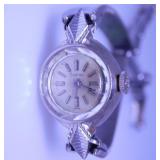 14K white gold ladies Zodiac watch,