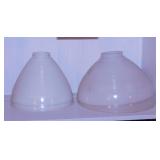 4 vintage milk glass torchere lamp shades