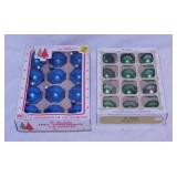 4 boxes of vintage glass Christmas tree ornaments