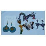 Jewelry: Dragon brooch - Ring - Butterfly pin -