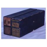 4 antique player piano music rolls in boxes -