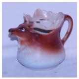 Antique Austria Moose cream pitcher, 4.5" tall,