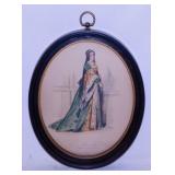4 framed Victorian fashion prints including Godey