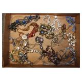 11 vintage ornate necklaces - 4 necklaces -