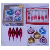 19 vintage glass Christmas tree ornaments in