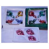 11 vintage glass Christmas tree ornaments in