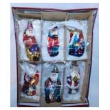 Blown glass Santa Claus Christmas tree ornaments