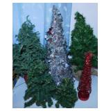 6 tabletop Christmas trees
