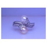 6 Vantel Pearls sterling 925 silver rings