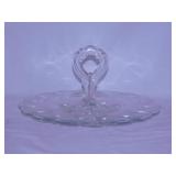 Indiana Glass Teardrop tidbit tray w/ handle,