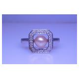 6 Vantel Pearls sterling 925 silver rings